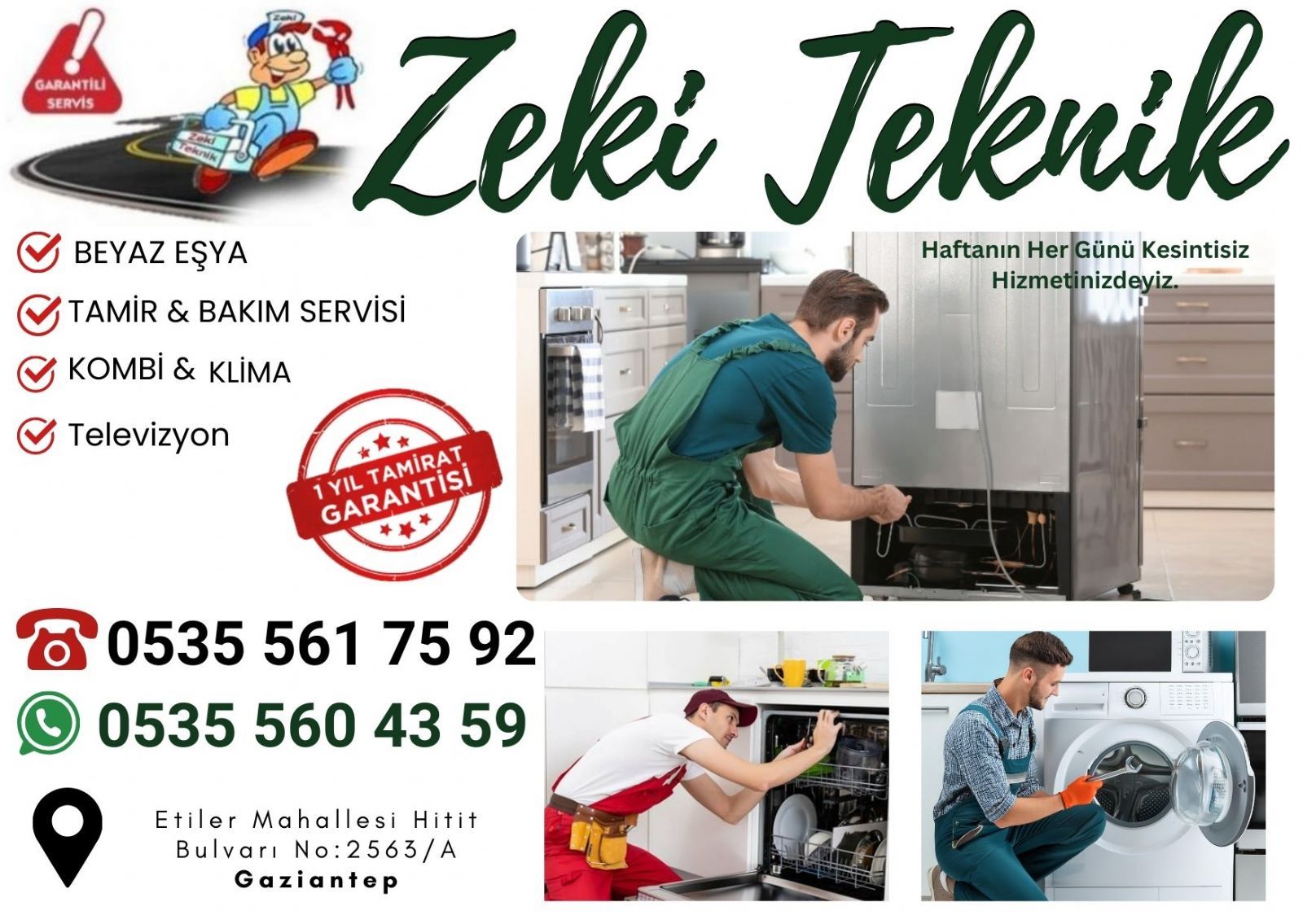 Gaziantep Beyaz Eşya Servisi